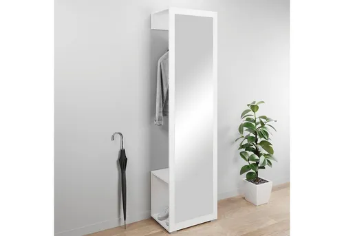 INOSIGN Garderobenschrank Paris 190cm - Drohnen - Moderner Garderobenschrank mit Kleiderstange und Frontspiegel, ideal für einen stilvollen und funktionalen Flur.