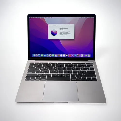 Apple MacBook Air 13" 2019 – QWERTY - Ultraleichter Laptop mit 1,6 GHz i5, 8GB RAM und 128GB SSD, ideal für mobile Nutzung und Gelegenheitsarbeiten, ausgestattet mit Touch ID und Hintergrundbeleuchteter Tastatur.