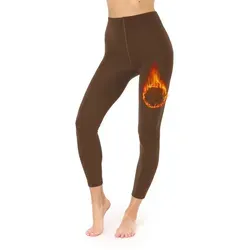 Merry Style Leggings Thermo Leggings Damen Gefütterte Thermoleggings Winter MS-ATX-441 (1-tlg) braun XS-S