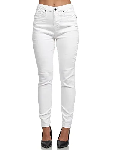 Tazzio High Waist Skinny Fit Jeanshose F101 in Weiß 40 - Jeans: Hochwertige Damen Skinny Fit Jeans von Tazzio, mit hohem Tragekomfort und Stretch für optimale Bewegungsfreiheit. Ideal kombinierbar für jeden Anlass.