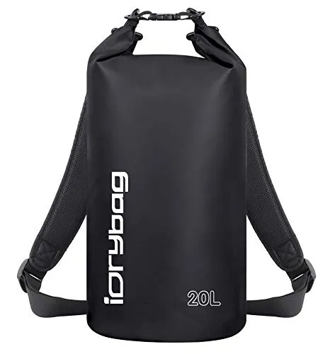 IDRYBAG Dry Bag Waterproof Floating, PVC Waterproof Bag Roll Top, 20L Dry Bag Kayak Storage for Kayaking, Boating, Rafting, Swimming, Hiking, Camping, Travel, Beach