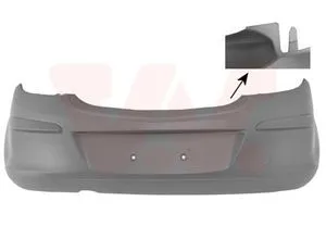 VAN WEZEL Stoßfänger hinten für OPEL 13179916 - Autoteile - Hochwertiger Stoßfänger mit Passformgarantie, passend für Opel Corsa D, ideal für einen unkomplizierten Austausch ohne Einparkhilfe.