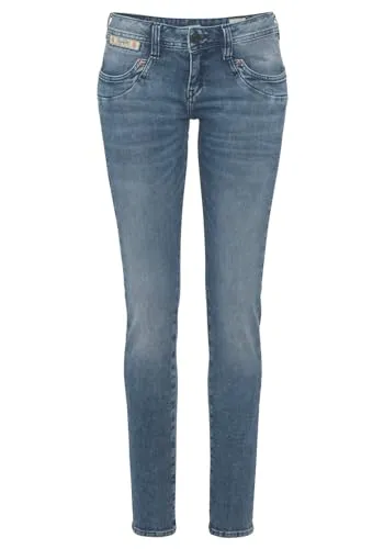 Herrlicher Piper 5650 OD902 Damen Slim Jeans in Sea Foam - Langlebige Slim Jeans aus robustem 10 oz Stoff für eine perfekte Passform. Das Inch-Größensystem sorgt für einfache Auswahl der richtigen Größe.