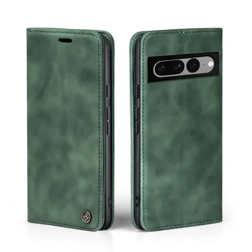 Handy Hülle für Google Pixel 7 Pro Klapp Magnet Smartphone Cover Case Grün