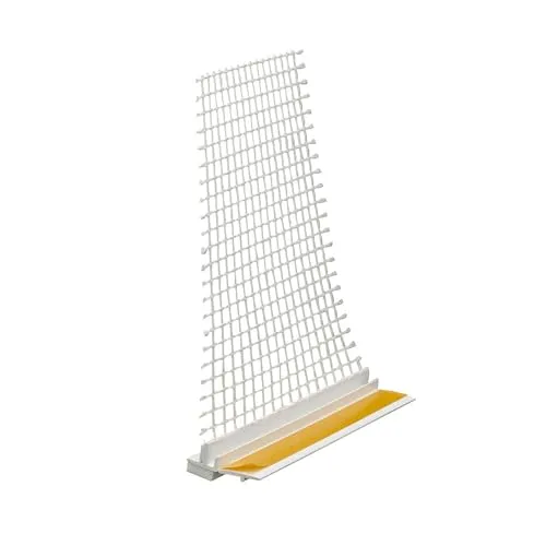 5x Handelskönig Anputzleiste mit Gewebe 9 mm je 200 cm = 10 lfdm PVC Putz Laibungsprofil Fensterleiste mit Armierungsgewebe