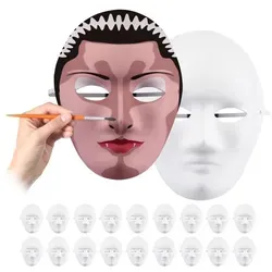 Relaxdays Maske weiß 20er Set Weiß
