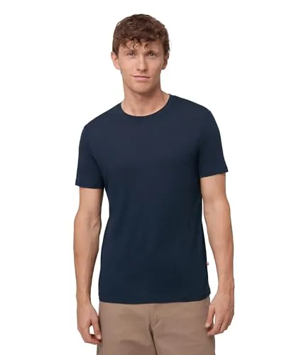 DANISH ENDURANCE 100% Merinowolle T-Shirt Herren – Atmungsaktives Funktionsshirt in Dunkelmarine M - Leichtes Merino T-Shirt für optimalen Tragekomfort, das bei Hitze kühl und bei Kälte warm hält. Ideal für Alltag und Reisen, aus 100% Merinowolle, OEKO-TEX zertifiziert.
