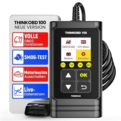 thinkcar OBD2 Diagnosegerät THINKOBD 100 - OBD-II Diagnosewerkzeuge - Professionelles Diagnosegerät für schnelle Fehleridentifikation und umfassende Fahrzeuganalyse, spart Zeit und Kosten bei Reparaturen.