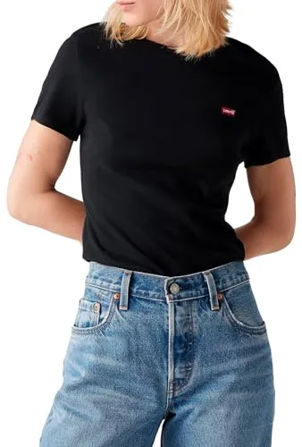 Levi's Damen Essential HM SS Tee T-Shirt, Caviar, M