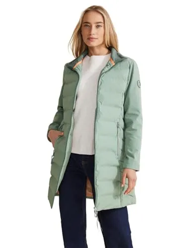 Street One Damen Softshelljacke mit Teflon Beschichtung - Dune Green, Größe 38 - Funktionsjacken: Wasserabweisende Softshelljacke mit Stehkragen und 2-Wege Reißverschluss, ideal für aktive Frauen, die Stil und Funktionalität schätzen.