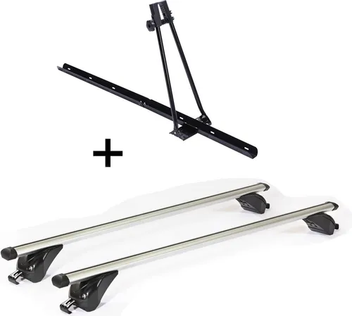 Fahrradträger ORION + Dachträger VDP KING1 für VW T-Roc (5 Türer) - Zubehör für Gepäckträger und Dachboxen - Praktisches Set für VW T-Roc ab 18, inklusive Fahrradträger und stabilen Dachträgern für vielseitigen Fahrradtansport und maximale Zuladung.