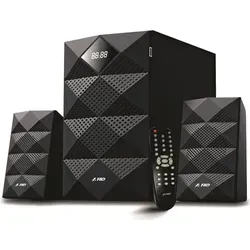 Fenda A180X Bluetooth-Lautsprecher - 2.1 Kanäle PC-Lautsprecher mit 42 W RMS-Leistung, kabellose Bluetooth-Verbindung und Fernbedienung für flexibles Audioerlebnis in Schwarz.