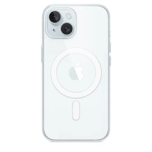 Apple iPhone 15 Clear Case mit MagSafe - transparentes Polycarbonat, kratzfest und optimaler Schutz bei Stürzen
