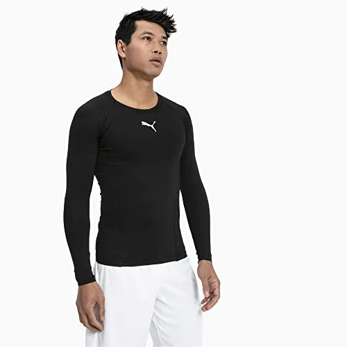 PUMA Herren Liga Baselayer te Ls Shirt, Puma Black - Kleidung für Männer: Eng-anliegendes Lauf-Shirt aus elastischem Material für optimale Bewegungsfreiheit und feuchtigkeitsregulierende Drycell-Technologie für ein trockenes Training.