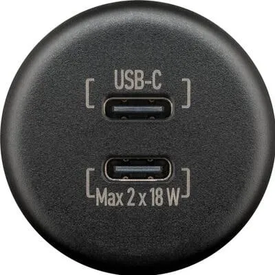 WTS 61692 - Caravan - Steckdose mit 2x USB-C - Wohnwagen- und Mobil Zubehör: Zukunftssicherer USB-C Charger für schnelles Laden unterwegs, ideal für Wohnmobil, Caravan und Boot. Bis zu 50 % schneller als herkömmliche Ladegeräte.