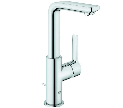 GROHE Waschtischarmatur Lineare L-Size, chrom - Waschtischarmatur aus Messing, 90° schwenkbar, wassersparend mit GROHE Water Saving. Einfache Montage dank GROHE FastFixation Plus System und inklusive Ablaufgarnitur.