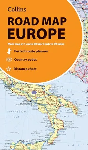 Collins Road Map of Europe: Folded map, easy to read, updated mapping
