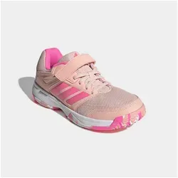 adidas Performance SPEEDCOURT INDOOR KIDS Hallenschuh für Hallensport, rosa 36 EU - Sportlicher Indoorschuh für Kinder in Größe 36, ideal für Volleyball und andere Hallensportarten. Mit rutschhemmender Gummisohle für besten Halt und Klettverschluss für einfachen Einstieg.