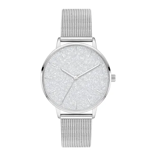 Tamaris Armbanduhr TT-0131-MQ Silber - Elegante Damenuhr - Armbanduhren für Damen: Exklusive Tamaris Damenuhr mit poliertem Metallgehäuse, kratzunempfindlichem Mineralglas und hochwertigem Edelstahlband für stilvolle Anlässe.