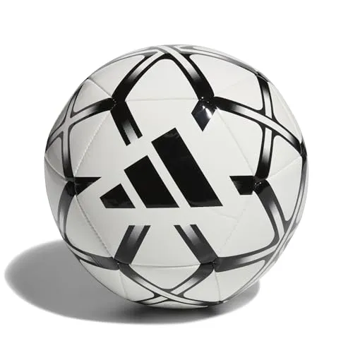 adidas Unisex Starlancer Club Ball, White/Black, 3 - Sonstige Sportschuhe - Langlebiger Fußball mit präziser Flugbahn und optimalem Handling, ideal für Freizeitspiele im Garten oder Park.