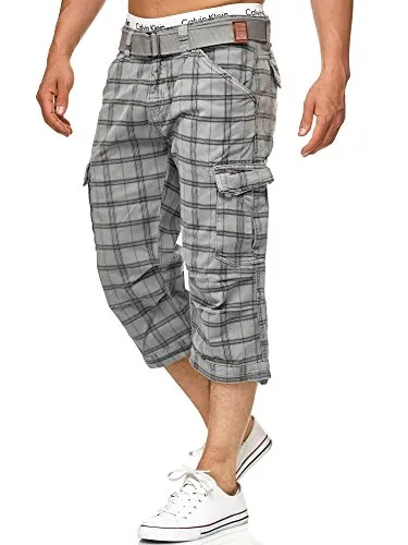 Indicode Cargoshorts Nicolas Check - Cargoshorts aus robustem Material, lässig und stylisch – perfekt für sommerliche Freizeitlooks!