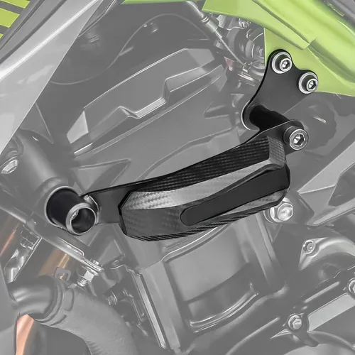 Sturzpads für Kawasaki Z 900 17-21 RSC1 schwarz - Robuste Sturzpads zur optimalen Absicherung von Rahmen und Motor. Mit soliden Metallhaltesätzen und großer Auflagefläche bieten sie effektiven Schutz beim Umfallen. Ideal für Motorradfahrer, die Wert auf Sicherheit legen.