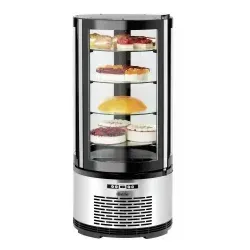 Bartscher Kuchenvitrine 100L 700213G - Elegante Präsentation für Ihre Köstlichkeiten - Kühlschränke mit 4 robusten Glasscheiben, ideal für die ansprechende Präsentation von Torten, Kuchen und Snacks.