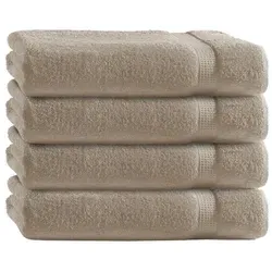 TRENDBUY24 Handtuch Set Handtücher Duschtücher Gästetücher Baumwolle Frottee Premium 4er Set, 100% Baumwolle (4-St), Duschtuch beige 50 cm x 100 cm
