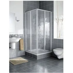 Kermi Eck-Halbteil Nova 2000 ED2 0800x 1750 - Flexibler Eckeinstieg - Duschkabinen mit Gleittüren, verstellbar und aus hochwertigem Aluminium, bieten optimale Anpassung und 20 Jahre Ersatzteilgarantie. Made in Germany und geprüft nach DIN EN 14428.