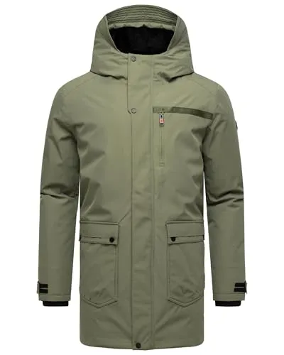 Stone Harbour Wintermantel Netaan XX Herren Kurzmantel mit Kapuze - Funktionsjacke, wasser- und windabweisend, ideal für kalte Tage mit kuscheliger Kapuze und verstellbarem Kordelzug für perfekten Sitz.