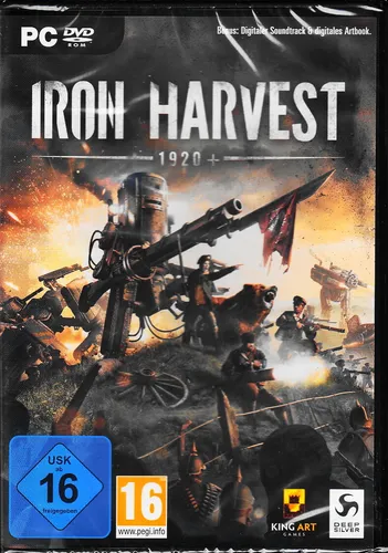 Iron Harvest - PC - DVD-Rom + Steam - Deutsche USK Version - Erlebe packende Strategieaction im Jahr 1920+ mit Iron Harvest. Aktiviere das Spiel über Steam und tauche ein in eine beeindruckende Welt voller mechanischer Krieger. Ideal für PC-Spieler, die strategische Herausforderungen lieben.