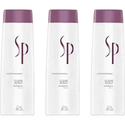 Wella SP Clear Scalp Shampoo 3x250 ml - Erfrischendes Shampoo für eine klare Kopfhaut, ideal für die tägliche Haarpflege. Inhalt: 0,75 L, sorgt für ein angenehmes Gefühl bei jeder Anwendung.