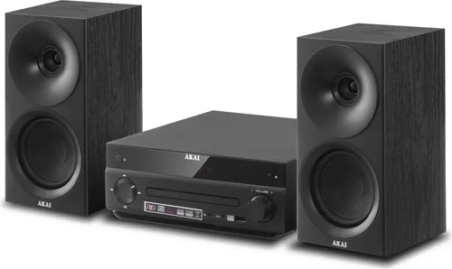 AKAI Micro-Stereoanlage AM-301K - Kompakte HiFi-Anlage mit Bluetooth, USB und CD-Player – ideal für Musikliebhaber mit begrenztem Platzangebot.