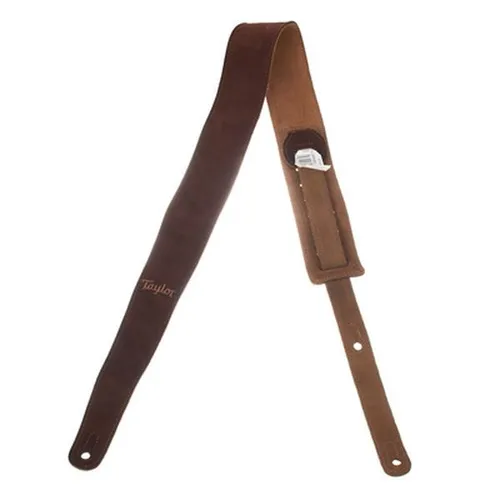 Taylor Embroidered Suede Strap 2 5" Chocolate Brown - Hochwertiger Gitarrengurt aus Wildleder, 5 cm breit für optimalen Tragekomfort. Ideal für lange Auftritte, sorgt für stilvolle Akzente und angenehmes Spielgefühl.