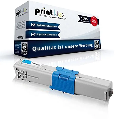 Print-Klex Tonerkartusche kompatibel für Oki C 332 DN MC 363 DN MC 363 DNW MC 363 N 46508711 C332 Cyan Blau - Office Plus Serie