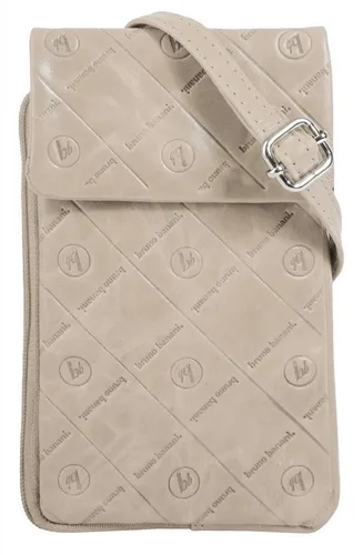 Umhängetasche BRUNO BANANI aus Leder für Damen - Elegante Handtasche aus 100% Rindleder, perfekt für Festivals und Stadtbummel. Mit praktischem Reißverschluss und Kartenfächern, leicht und stilvoll in beige.