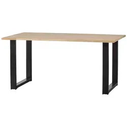 WOOOD Tablo Esstisch aus Eichenholz, U-Tischbein, 180 x 90 cm - Esstisch aus massiver Eiche mit modernem U-Fuß aus Stahl, ideal für 4-6 Personen. Robuste Bauweise und leicht zu montieren, sorgt für stilvolle Einrichtung in jedem Essbereich.