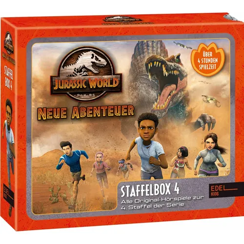 Jurassic World - Neue Abenteuer: Hörspiel-Staffelbox mit 3 CDs - Hörbücher: Enthält alle Original-Hörspiele zur 4. Staffel (Folge 27 - 37) für spannende Abenteuer im Jurassic World Universum.