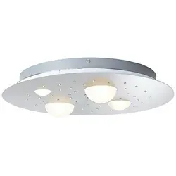 Brilliant LED Deckenleuchte Planets Silber 17W mit Fernbedienung - Elegante Deckenleuchte in Silber mit dimmbaren RGB-Backlight. Ideal für stimmungsvolle Beleuchtung und einfache Steuerung per Fernbedienung.
