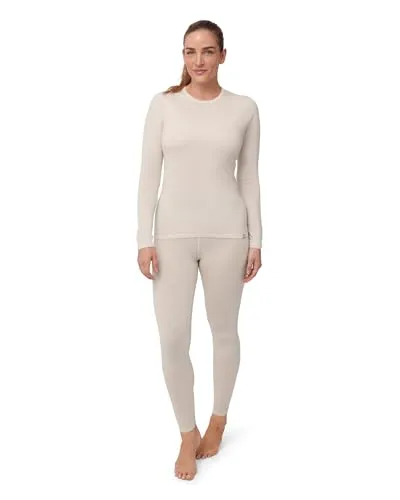 DANISH ENDURANCE Merino Thermounterwäsche Damen - Premium Skiunterwäsche - Funktionsunterwäsche aus 80% Merinowolle, temperaturregulierend und feuchtigkeitsableitend. Ideal für Outdoor-Aktivitäten, mit flachen Nähten für höchsten Tragekomfort.