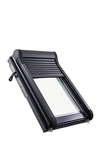Roto Außenrollladen Designo ZRO M R6R8 Manuell - 94x118 cm, perfekte Beschattung und idealer Wetterschutz mit doppelwandigen Alu-Lamellen