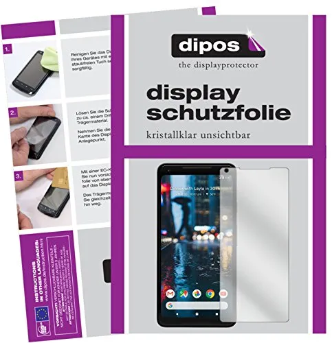dipos I 2X Schutzfolie klar kompatibel mit Google Pixel 2 XL Folie Displayschutzfolie