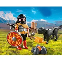 PLAYMOBIL 4769 - Barbar mit Hund am Lagerfeuer - Blau