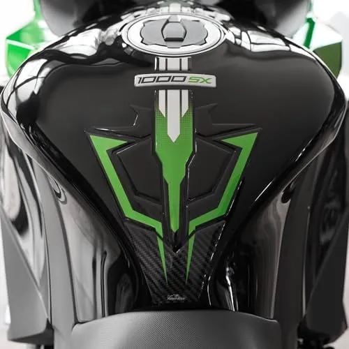 Resin Bike Aufkleber Motorrad Kompatibel Mit Kawasaki Ninja 1000 SX 2024. Schutz Motorrad Tank-Schutzfolie vor Stößen und Kratzern. Aufklebersatz 3D-Harzklebstoff - Stickers Made in Italy