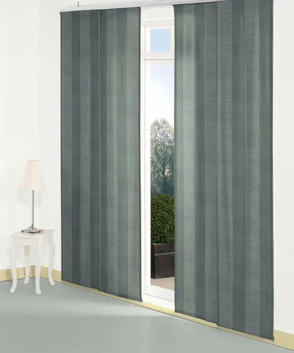Wirth Schiebegardine Niederau, blickdicht, Jacquard, 1 St - Die Wirth Schiebegardine Niederau überzeugt mit ihrem klassischen Blockstreifen-Design und pflegeleichtem Mischgewebe. Ideal für stilvolle Fensterdekoration, lässt sie sich problemlos waschen und kombinieren.