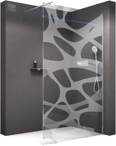 Bernstein Walk-in-Dusche EX101 - 10mm ESG-Sicherheitsglas mit Nano-Beschichtung - Walk-In Dusche mit wählbarer Breite, 200cm Höhe und stilvollem Milchglas-Muster. Robust und pflegeleicht dank hochwertiger Nano-Beschichtung.