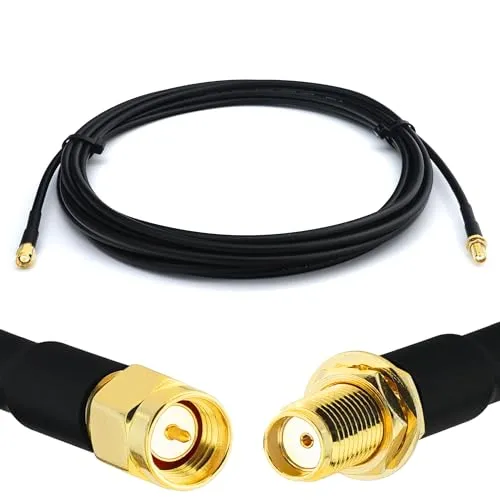 RANGEFUL SMA Stecker auf SMA Buchse RG58 Koaxialkabel 30cm — Verlängerung Low Loss antennenkabel 50ohm — für WiFi RF Antenne GSM LTE 4G 5G 6G Router Signalverstärker Lora Ham CB Funk