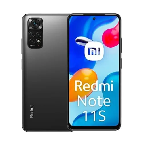 Xiaomi Redmi Note 11S Smartphone (6GB + 128GB, Grau) - Simlockfreies Handy mit 5000 mAh Batterie und leistungsstarkem Mediatek Helio G96, ideal für Fotografie mit der 108MP Vierfachkamera.