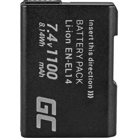 GreenCell Batteri for EN-EL14 Nikon D3200, 7.4V 1100mAh (Kamera Akku) (CB44)