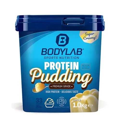Bodylab24 Protein Pudding Joghurt-Maracuja 1000g - Proteinreiche Pudding-Alternative mit bis zu 25g Eiweiß pro Portion, schnell zubereitet und ideal für Fitnessliebhaber.